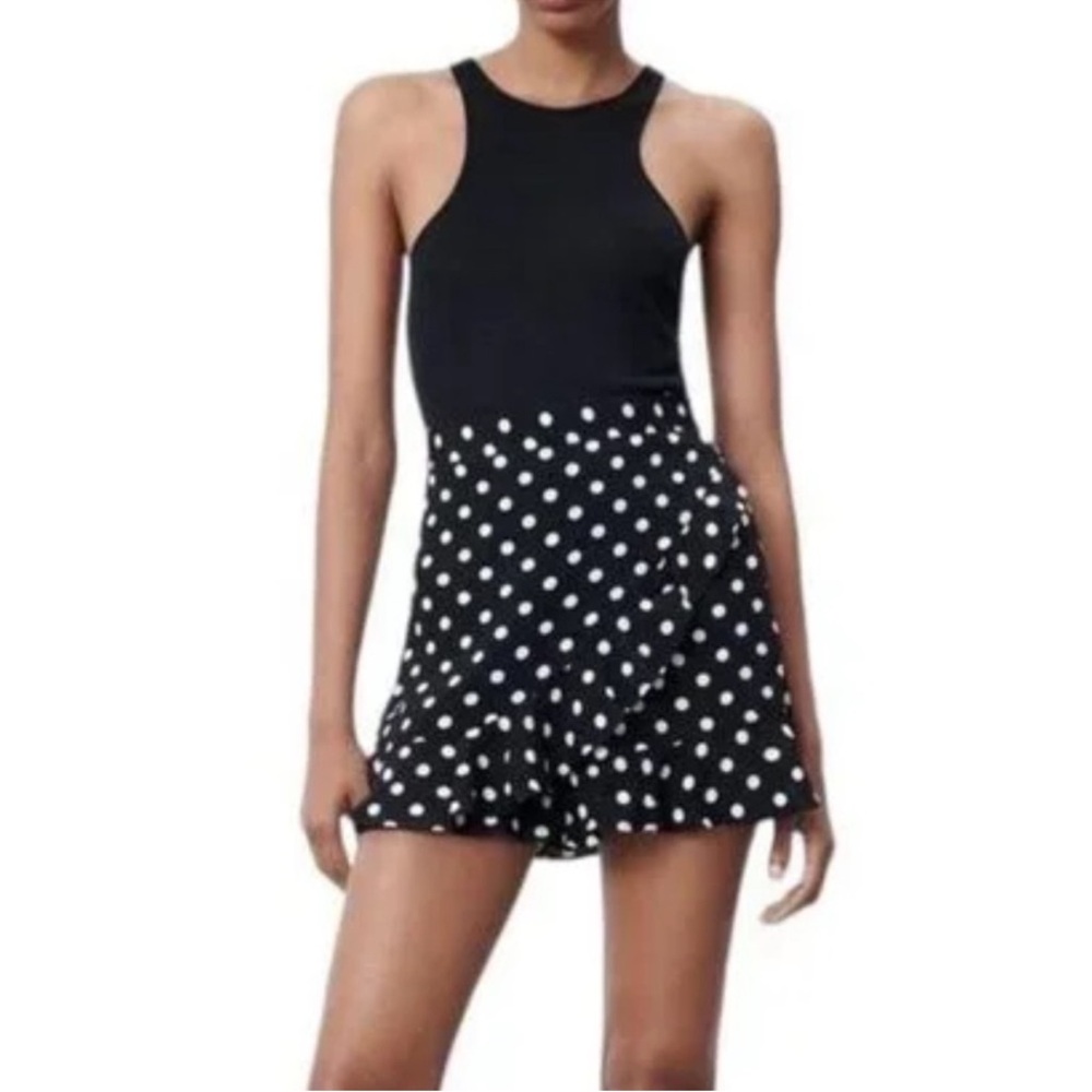 Zara Black and White Polka Dot Dress